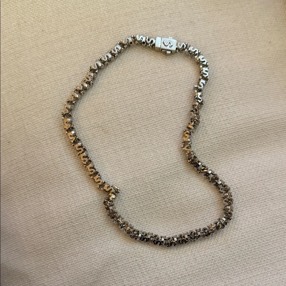 Exclusive Necklace Drop Silver Link from Cash by Cash App - Picture 3 of 4